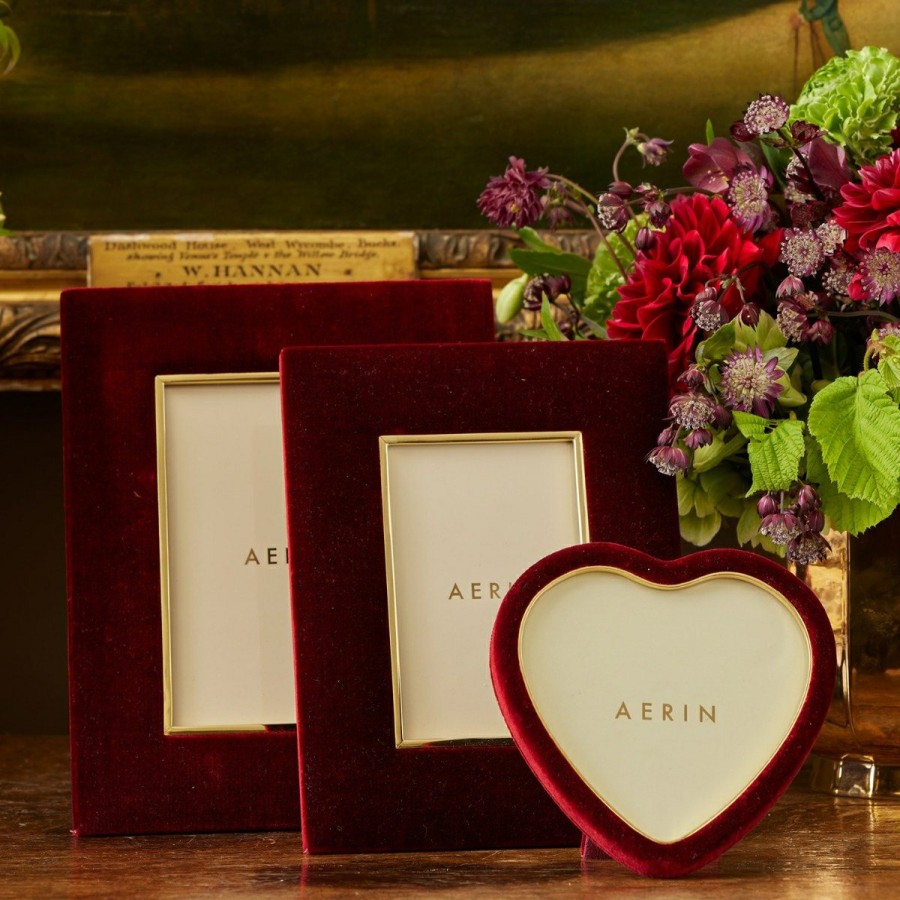 Home Decor AERIN Picture Frames | Valentina Velvet Heart Frame