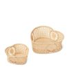 Tabletop & Bar AERIN Serveware | Raffia Heart Basket, Set Of 2