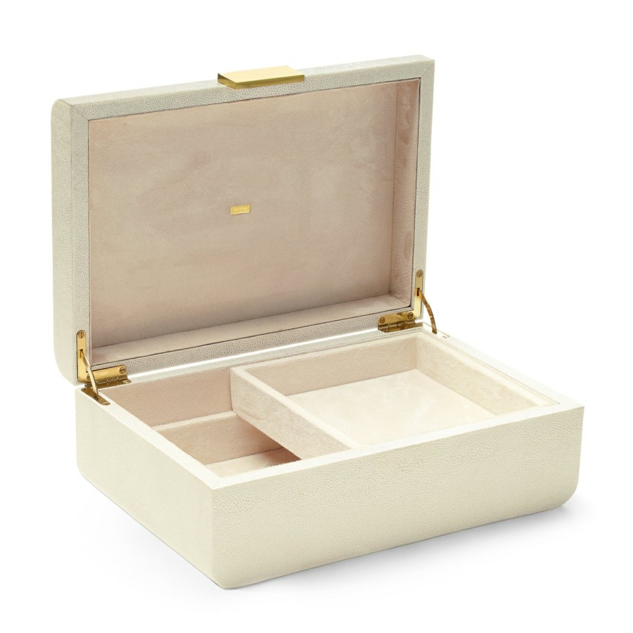 Home Decor AERIN Jewelry & Decorative Boxes | Modern Shagreen Large Jewelry Box