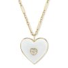 Fashion AERIN x Brent Neale Jewelry | Large Diamond Puff Heart Necklace