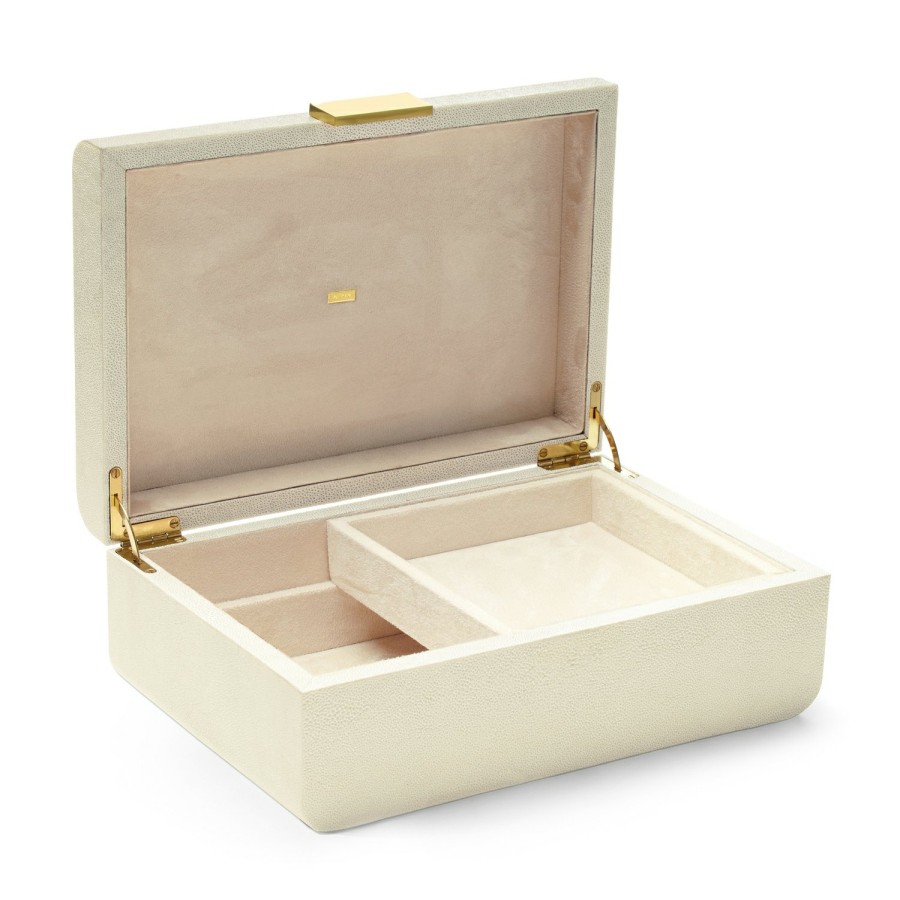 Home Decor AERIN Jewelry & Decorative Boxes | Modern Shagreen Large Jewelry Box