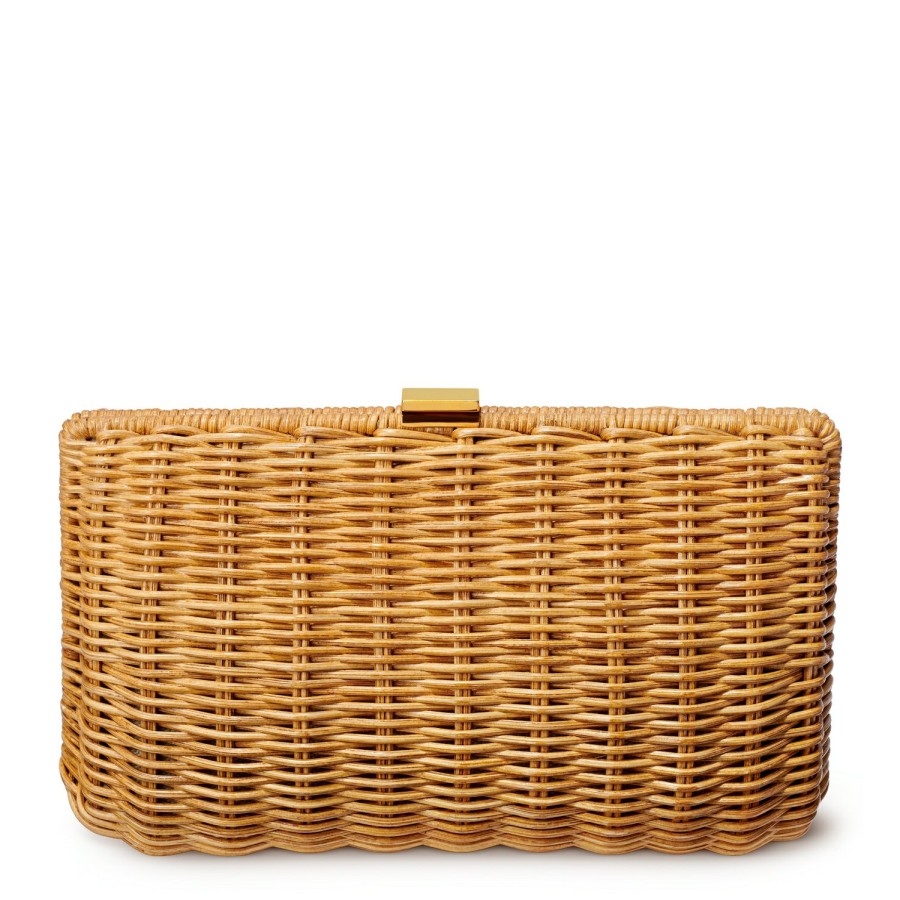 Fashion AERIN Beachwear | Adelina Wicker Clutch