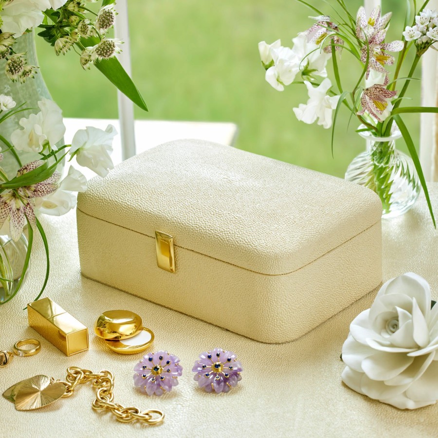 Home Decor AERIN Jewelry & Decorative Boxes | Abella Shagreen Jewelry Box