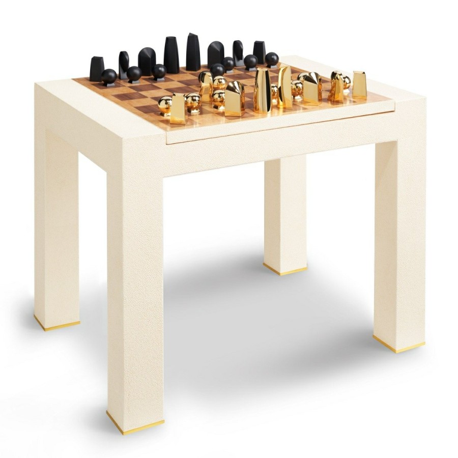 Home Decor AERIN Games | Shagreen Chess Side Table