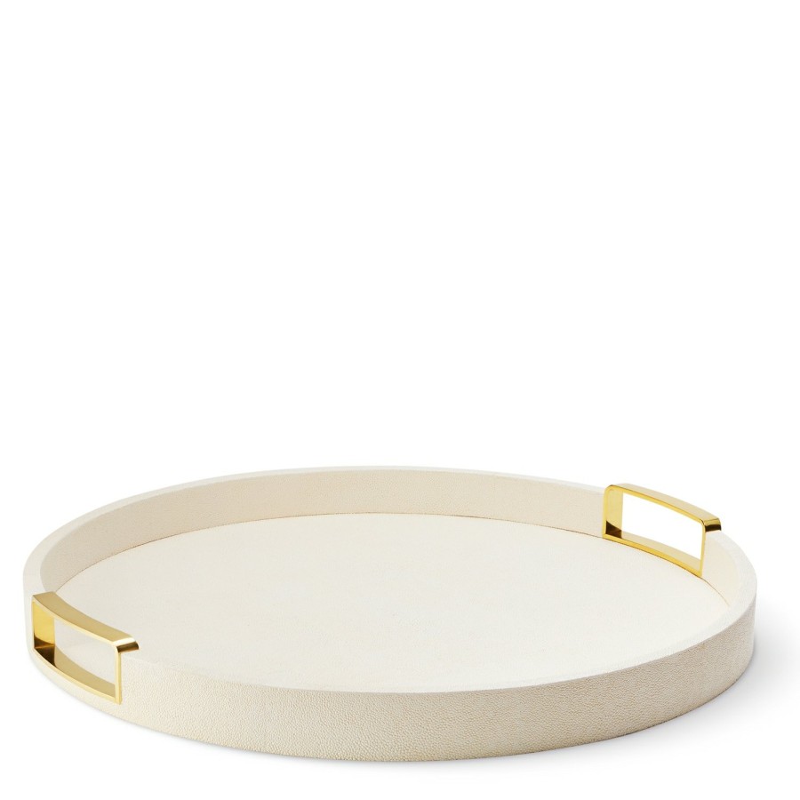 Home Decor AERIN Decorative Trays | Carina Shagreen Round Tray