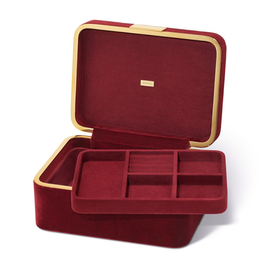 Home Decor AERIN Jewelry & Decorative Boxes | Beauvais Velvet Jewelry Box