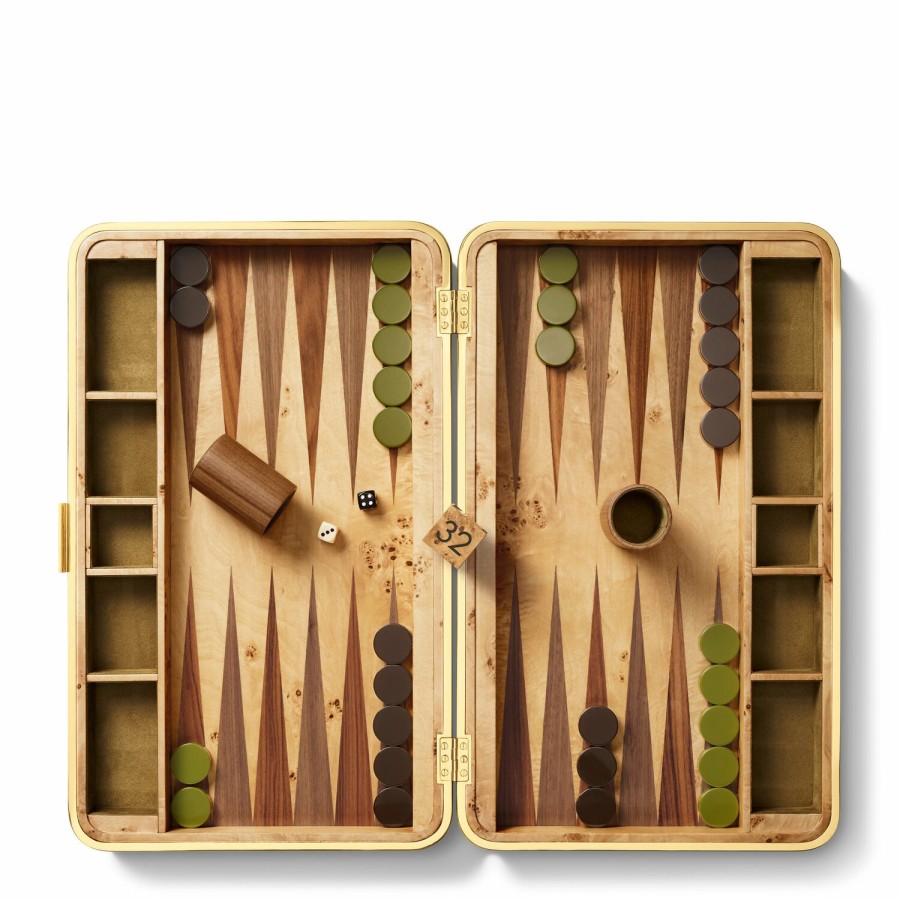 Home Decor AERIN Games | Velvet Backgammon Set