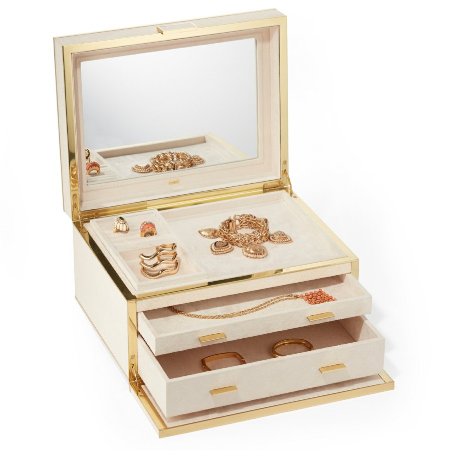 Home Decor AERIN Jewelry & Decorative Boxes | Classic Shagreen Luxe Jewelry Box