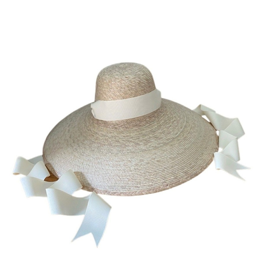 Fashion Sarah Bray Beachwear | Daisy Sun Hat With Grosgrain Ribbon