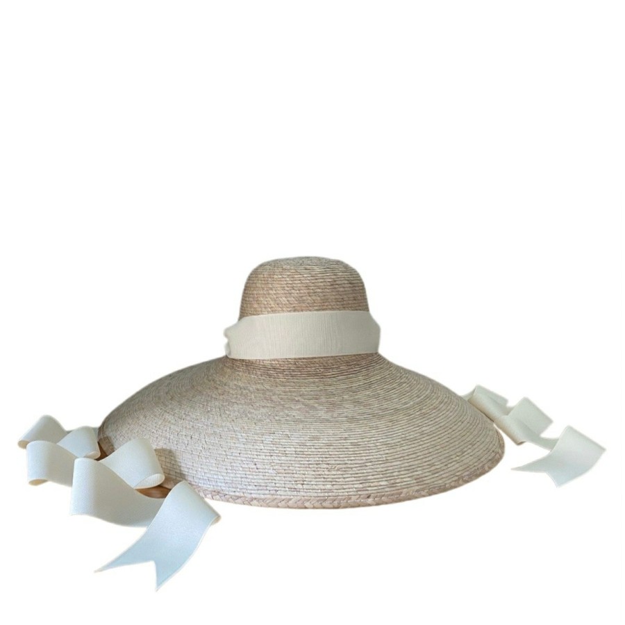 Fashion Sarah Bray Beachwear | Daisy Sun Hat With Grosgrain Ribbon