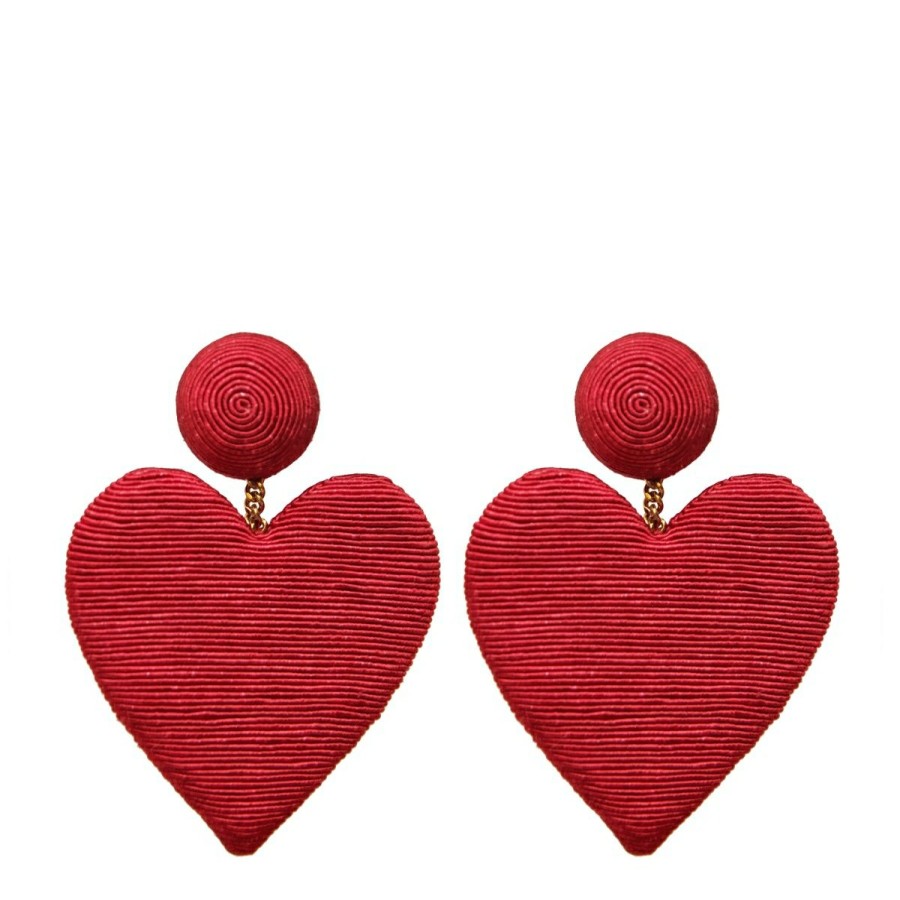 Fashion Rebecca de Ravenel Jewelry | Large Cora Heart Earrings