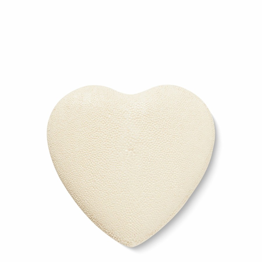 Home Decor AERIN Mirrors | Shagreen Heart Hand Mirror