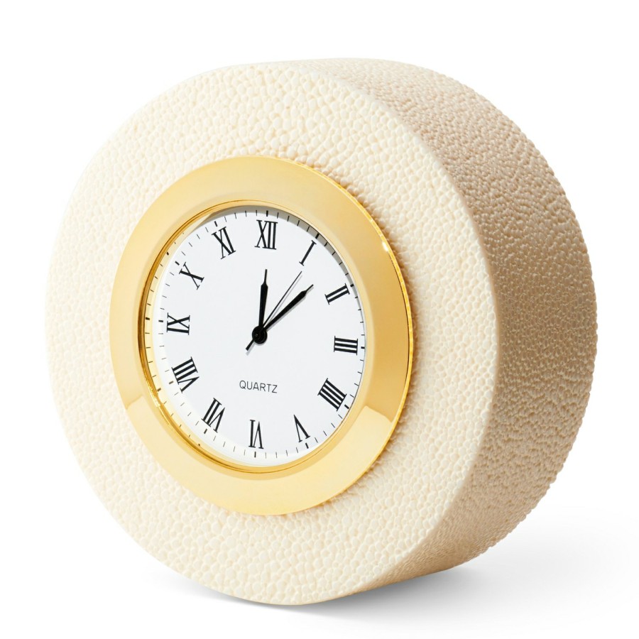 Home Decor AERIN Office Accessories | Shagreen Desk Clock