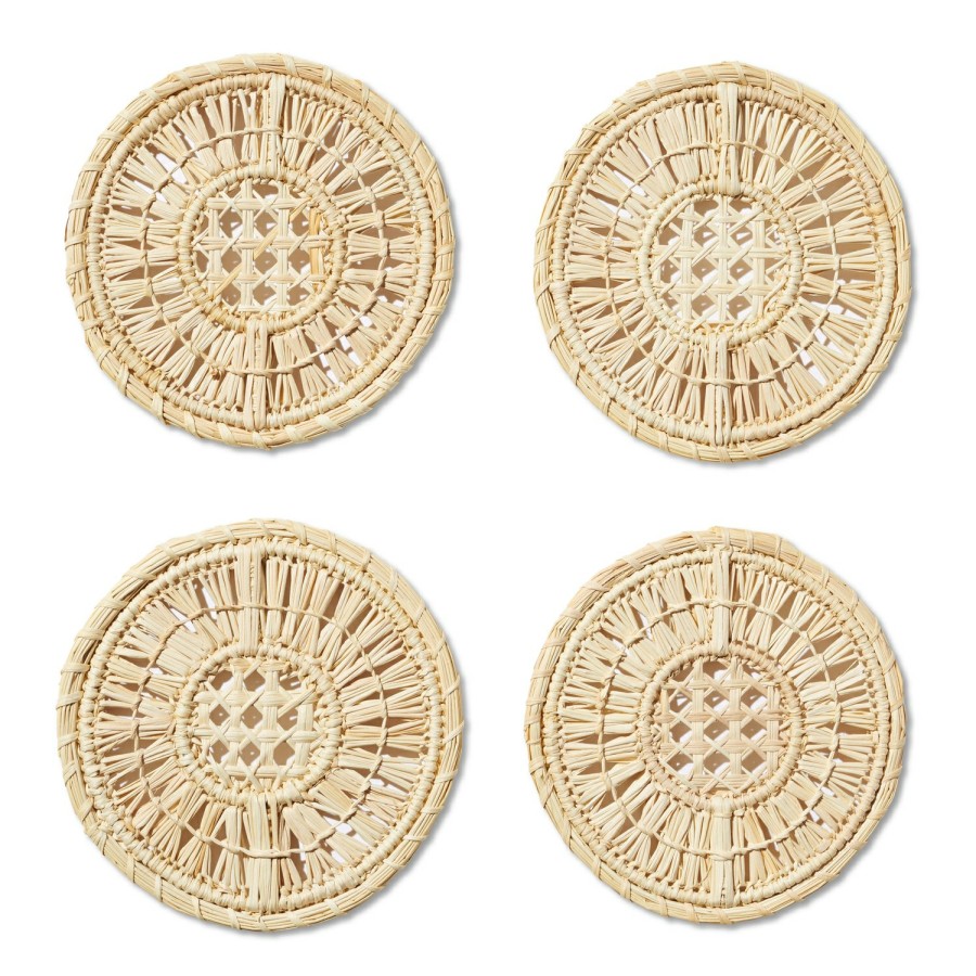 Tabletop & Bar AERIN Barware | Ada Raffia Coaster, Set Of 4