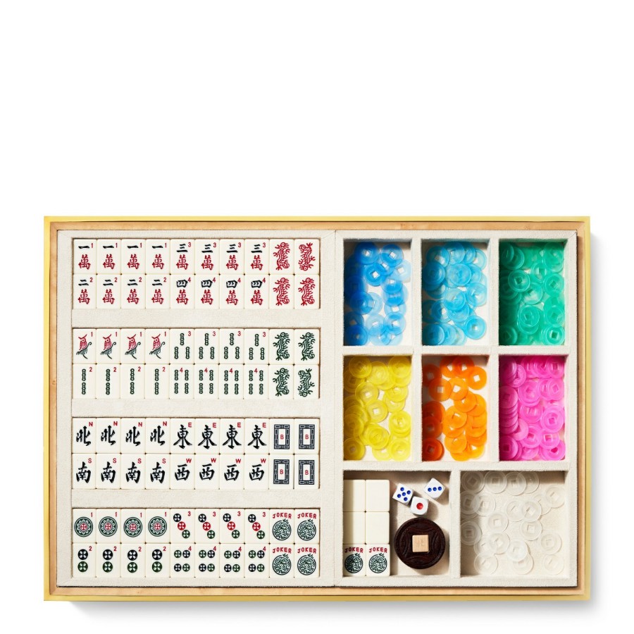 Home Decor AERIN Games | Luxe Shagreen Mahjong Set