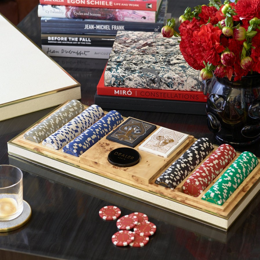 Home Decor AERIN Games | Shagreen Poker Set