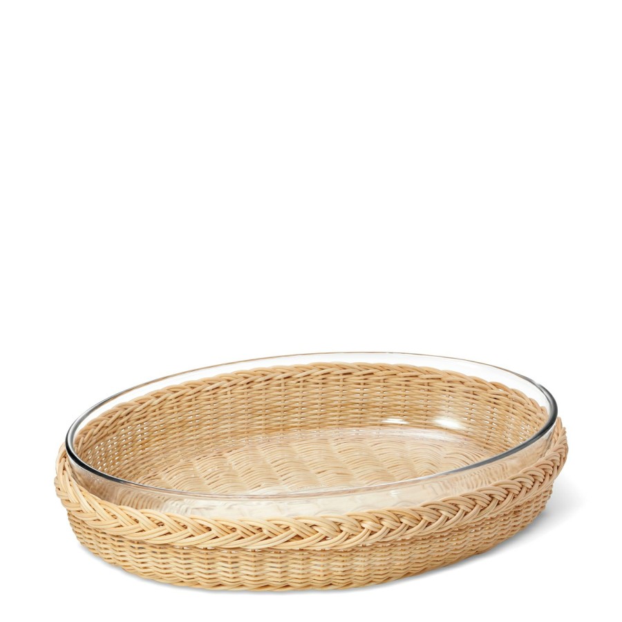 Tabletop & Bar AERIN Serveware | Freya Wicker Casserole Dish