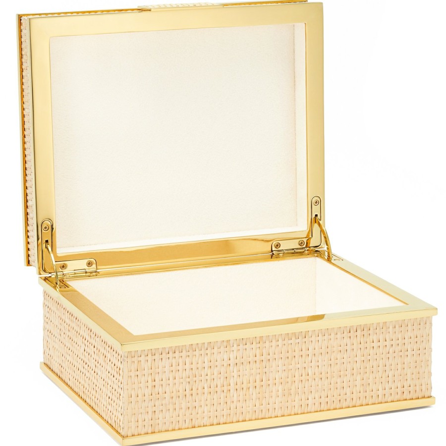 Home Decor AERIN Jewelry & Decorative Boxes | Colette Cane Jewelry Box