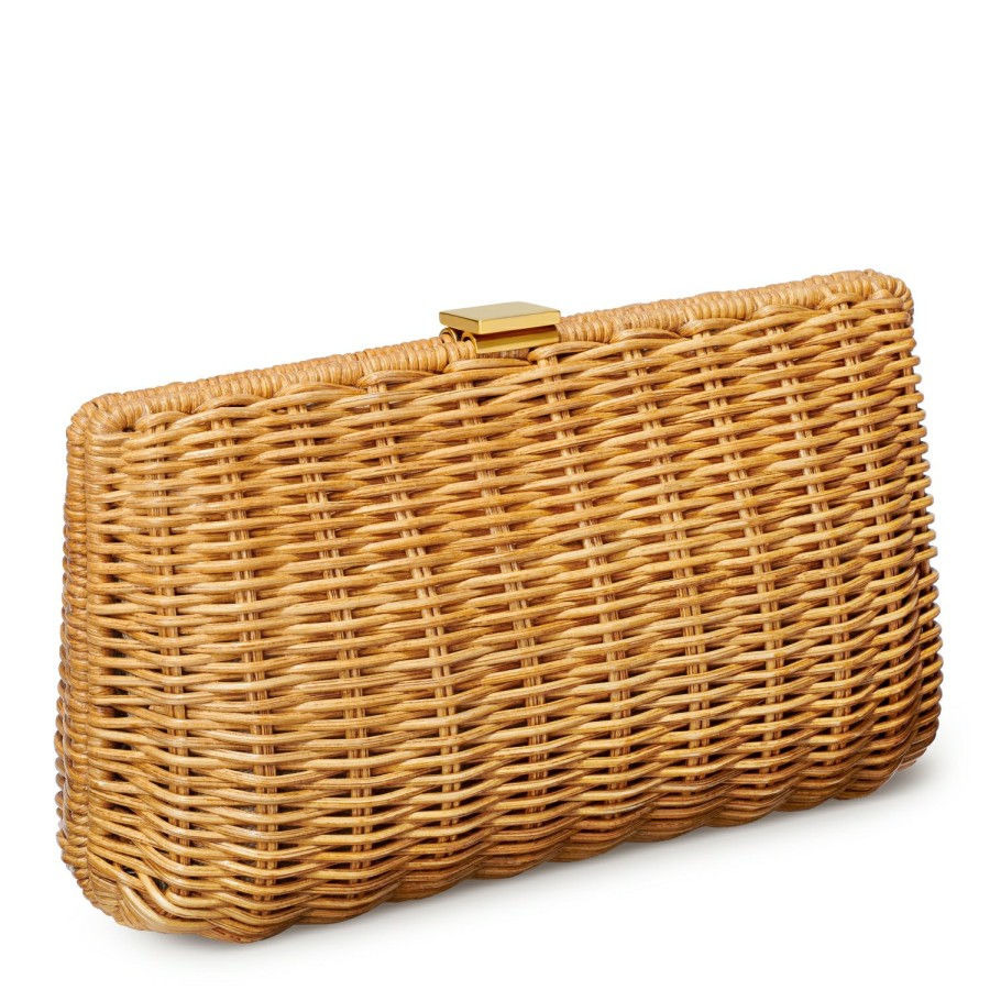 Fashion AERIN Beachwear | Adelina Wicker Clutch