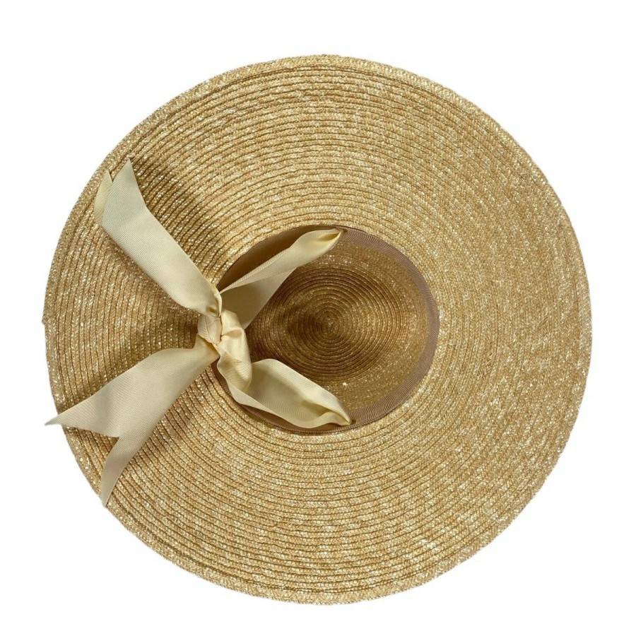 Fashion Sarah Bray Beachwear | Poppy Sun Hat With Natural Grosgrain Ribbon