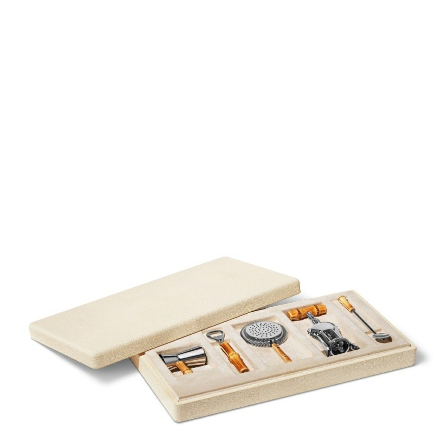 Tabletop & Bar AERIN Barware | Shagreen Bamboo Bar Set