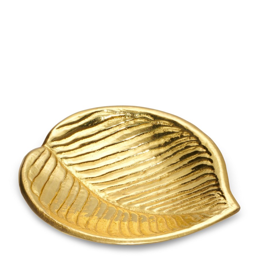 Home Decor AERIN Decorative Bowls & Dishes | Emilia Brass Leaf Dish