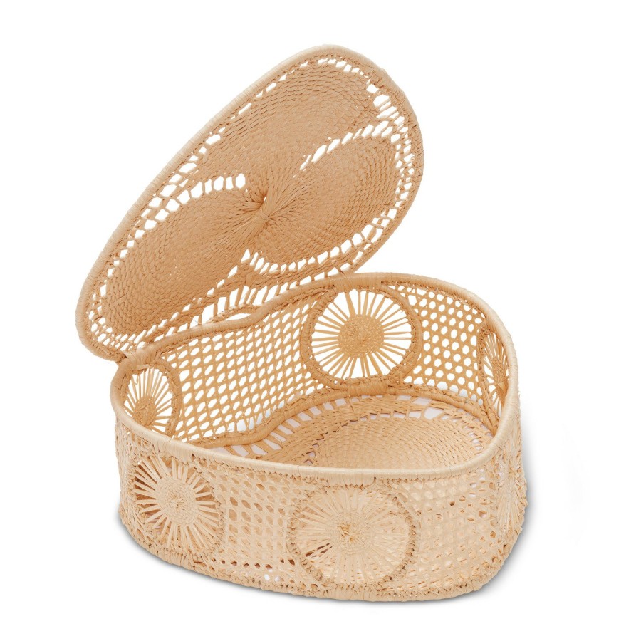 Home Decor AERIN Office Accessories | Raffia Heart Box