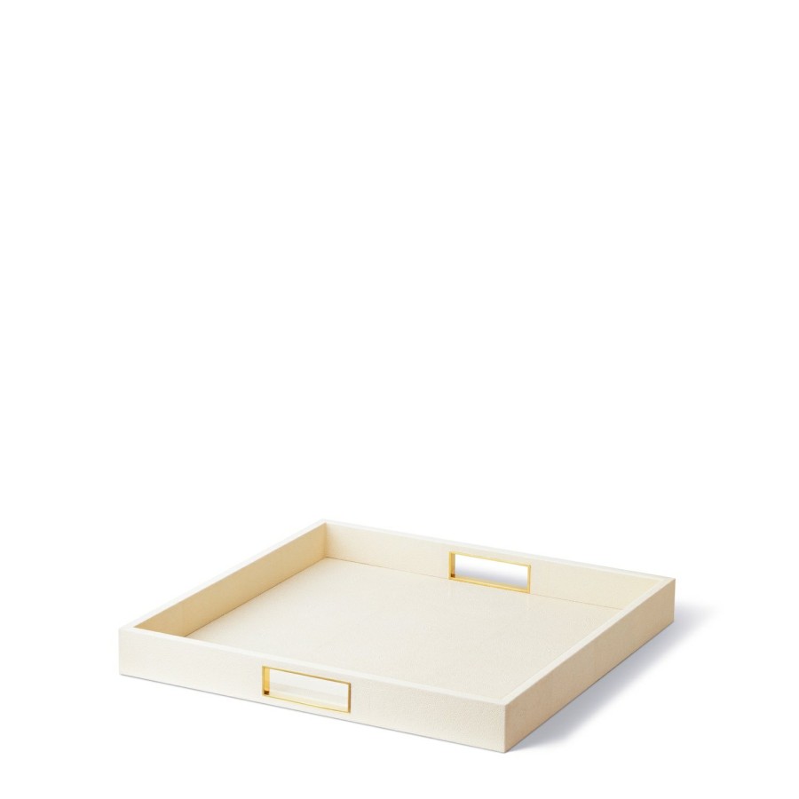 Home Decor AERIN Decorative Trays | Renata Shagreen Square Tray