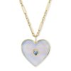 Fashion AERIN x Brent Neale Jewelry | Large Blue Sapphire Puff Heart Necklace