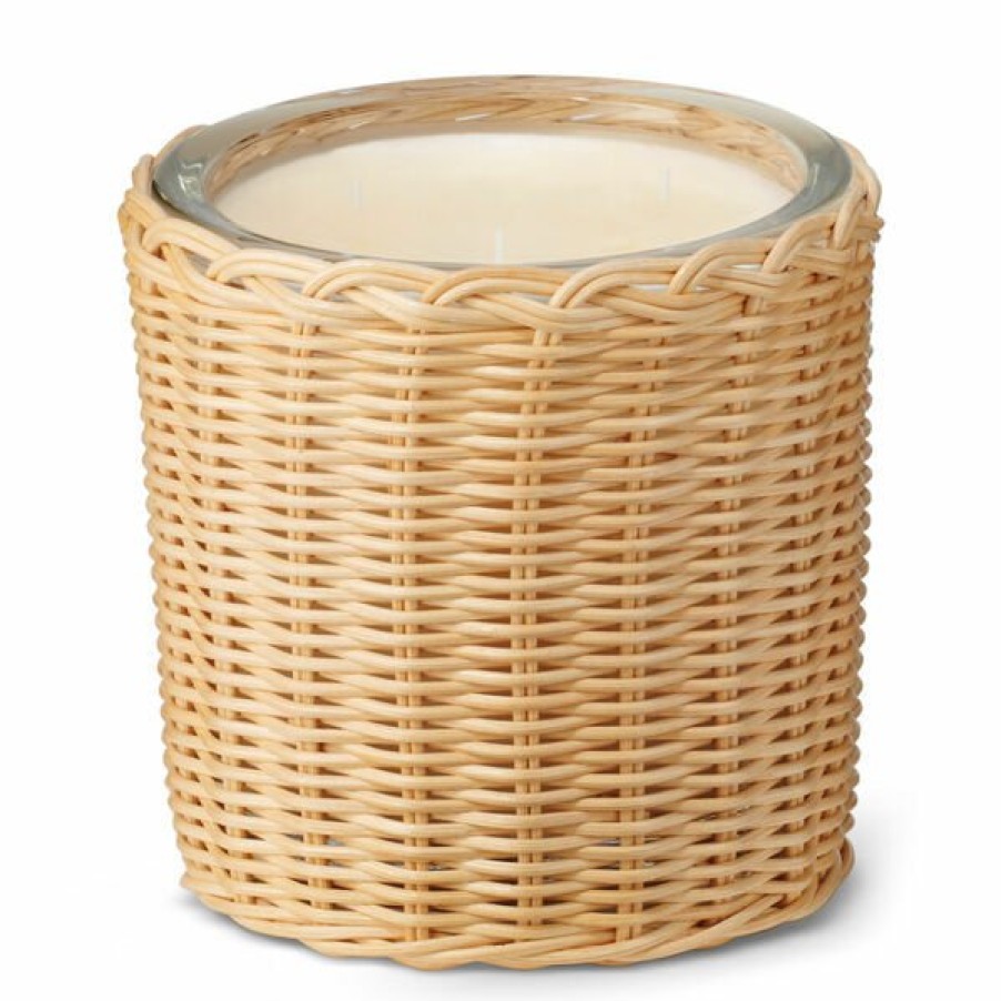 Home Decor AERIN Candles | Tulia Wicker Citronella 17.4Oz Outdoor Candle