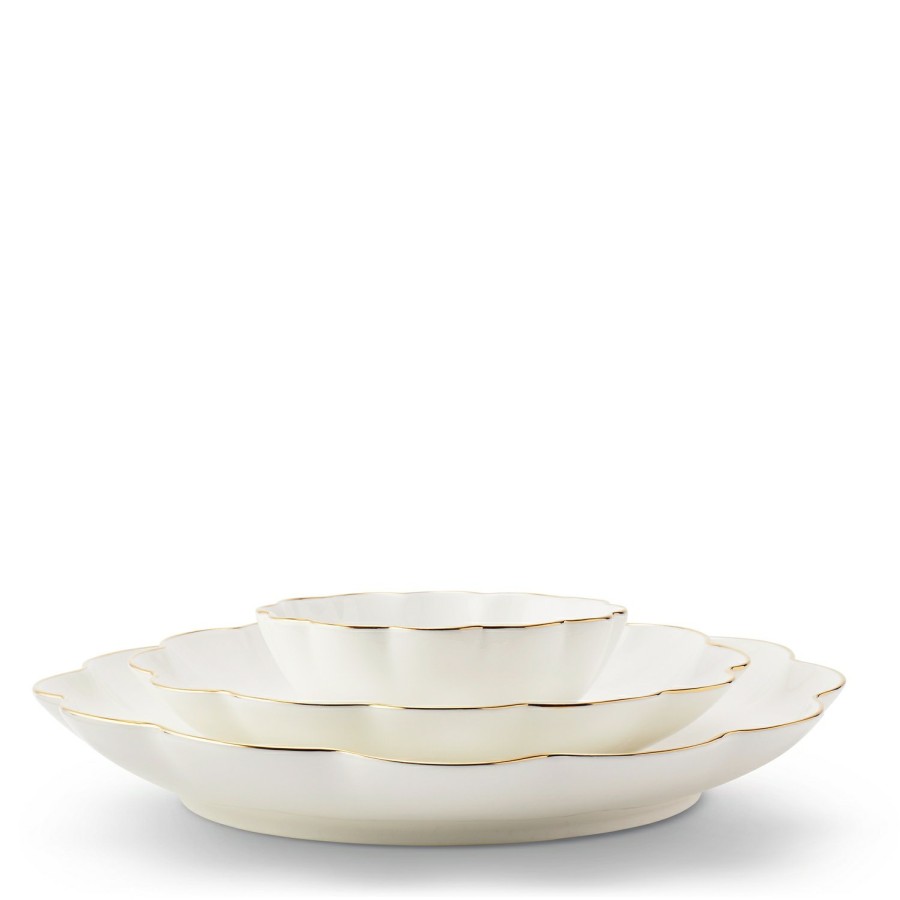 Home Decor AERIN Decorative Bowls & Dishes | Scalloped Nesting Dish, Set Of 3