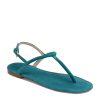 Fashion AERIN Beachwear | T-Strap Suede Sandal