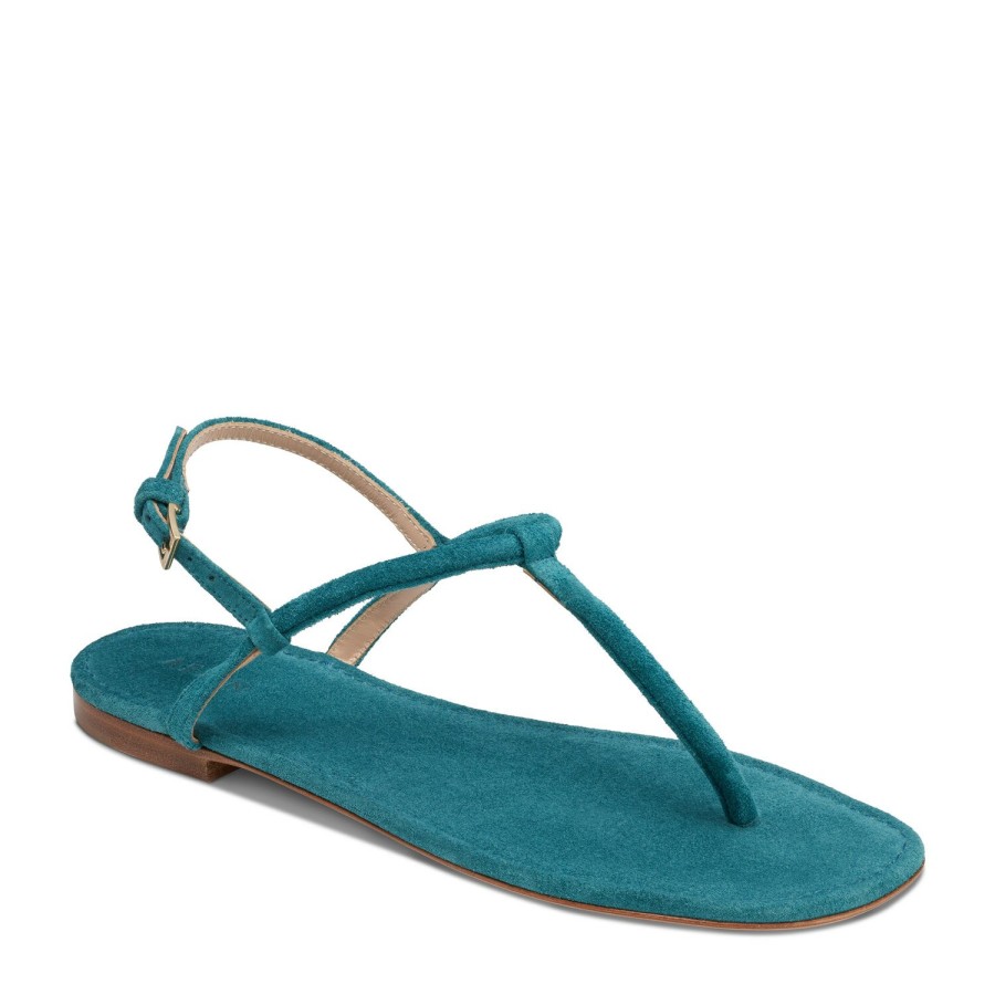 Fashion AERIN Beachwear | T-Strap Suede Sandal