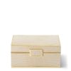 Home Decor AERIN Jewelry & Decorative Boxes | Classic Croc Leather Jewelry Box