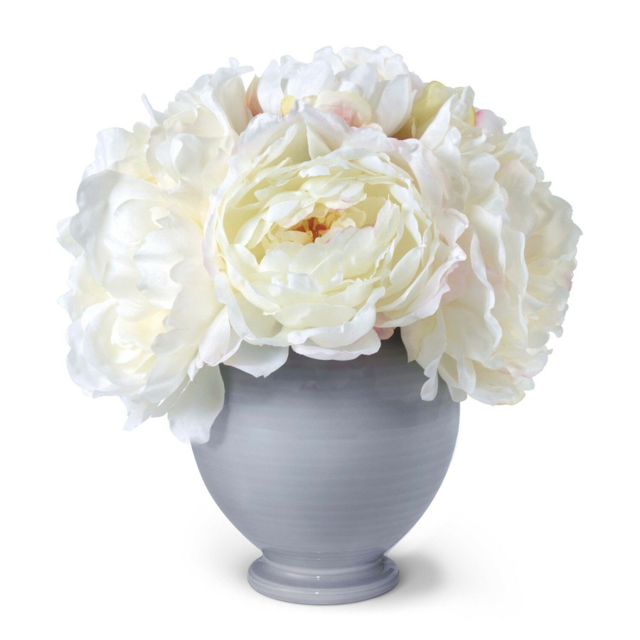 Home Decor AERIN x Diane James Vases & Cachepots | Cream Peony And Siena Small Vase, Blue Haze