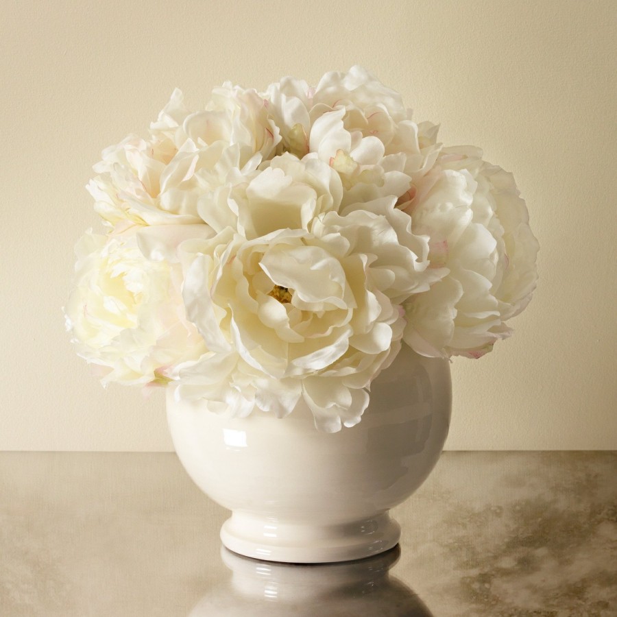 Home Decor AERIN x Diane James Vases & Cachepots | Cream Peony And Siena Small Vase