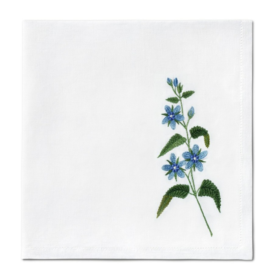 Tabletop & Bar Atelier Houria Tazi for AERIN Napkins | Fiore Embroidered Dinner Napkin, Set Of 4