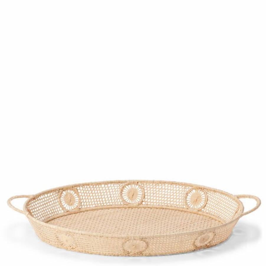 Home Decor AERIN Decorative Trays | Raffia Oval Tray