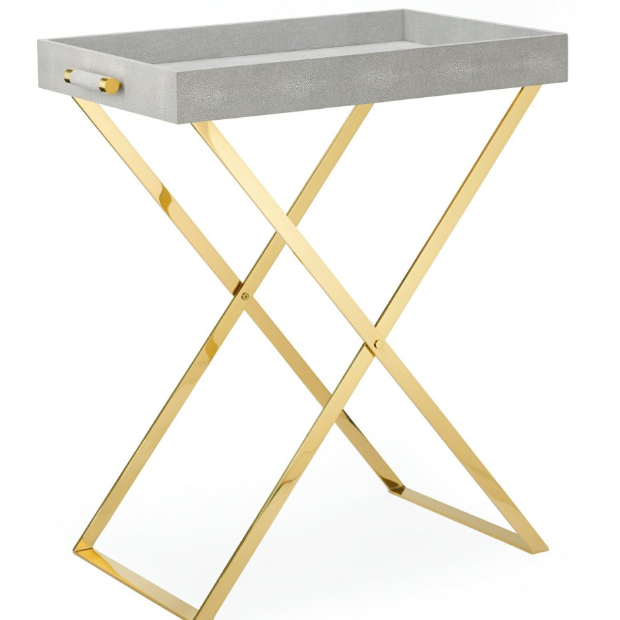 Tabletop & Bar AERIN Serving Trays | Brass Butler Tray Stand