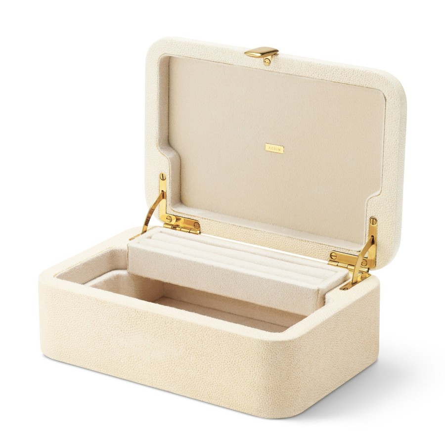 Home Decor AERIN Jewelry & Decorative Boxes | Abella Shagreen Jewelry Box