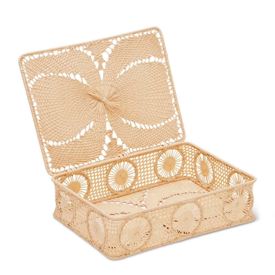 Home Decor AERIN Jewelry & Decorative Boxes | Raffia Rectangular Box