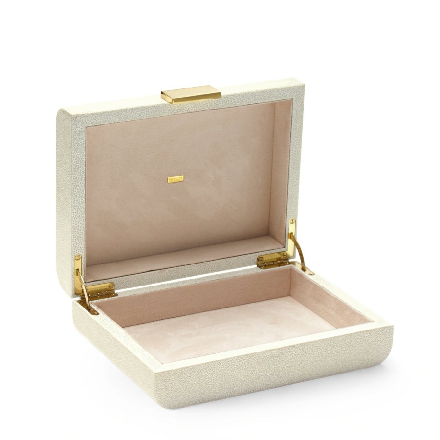 Home Decor AERIN Jewelry & Decorative Boxes | Modern Shagreen Small Jewelry Box