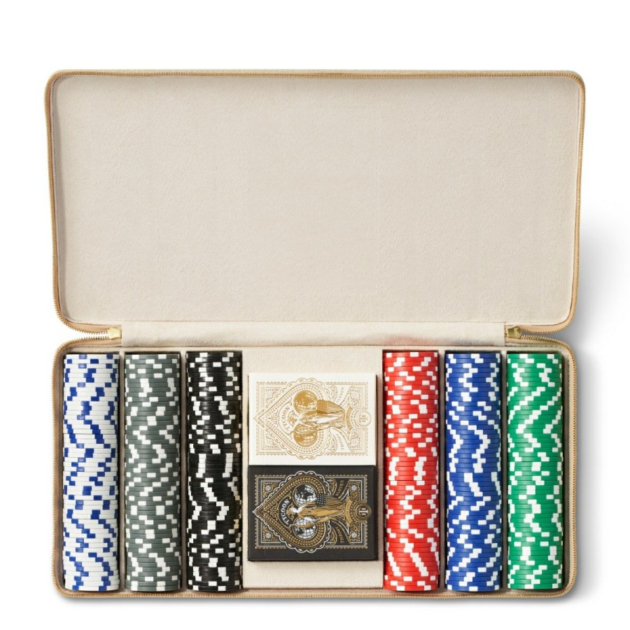 Home Decor AERIN Games | Enzo Travel Poker Set