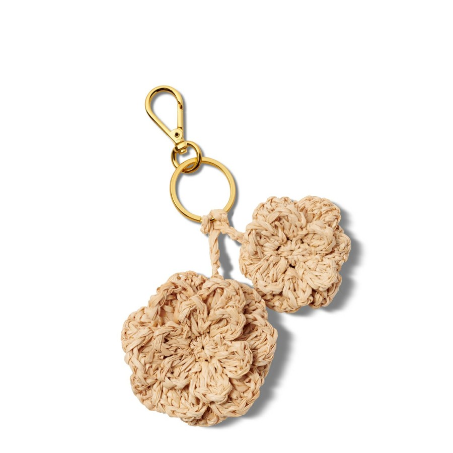 Fashion AERIN Beachwear | Flower Raffia Keychain